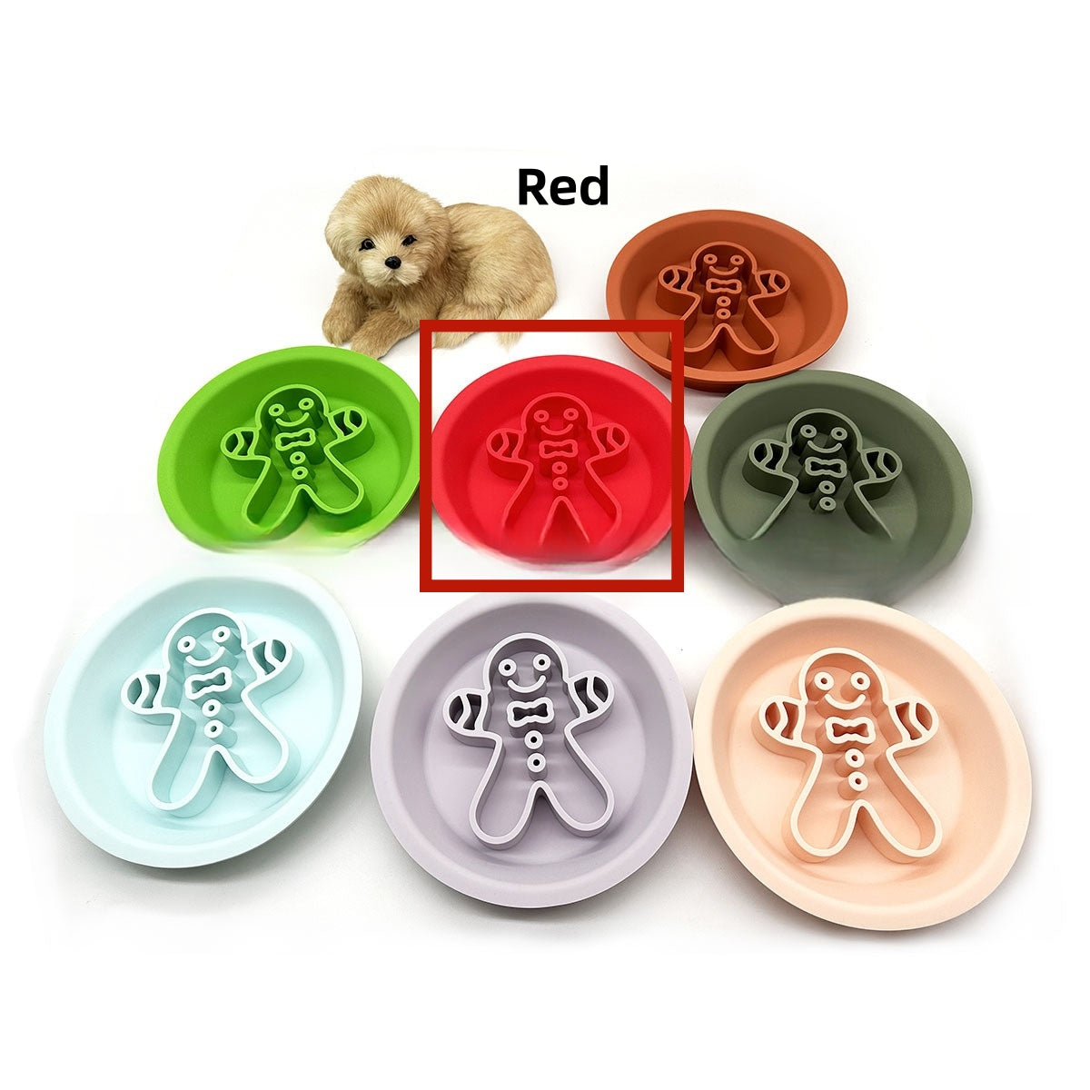 KFX-2441533 Two-in-One Slow-Eat Bowl for Pets - Anti-Choke Non-Slip Edible Silicone Honeycomb Design