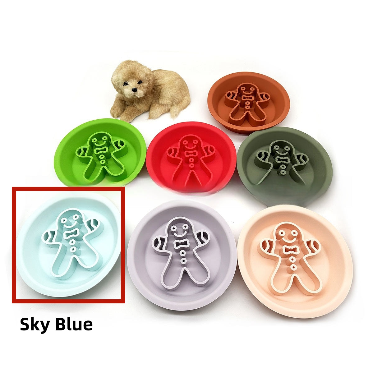 KFX-2441533 Two-in-One Slow-Eat Bowl for Pets - Anti-Choke Non-Slip Edible Silicone Honeycomb Design