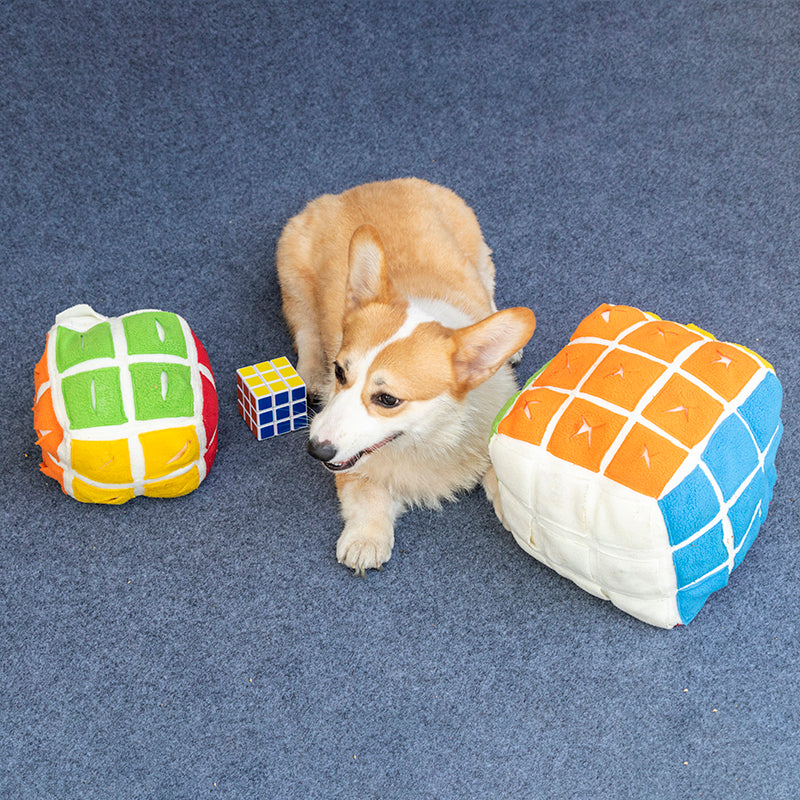 KFX-2444605 Pet Snuffle Puzzle Toy for Dogs and Cats - Interactive Hidden Food Cube for Mental Stimulation and Slow Feeding