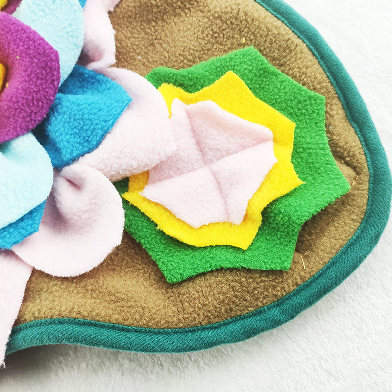 KFX-2447933 Pet Sniffing Feeding Pad - 48x48CM Plush Activity Blanket for Dogs and Cats