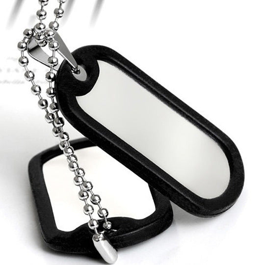 KFX-2449725 Titanium Steel Men's Necklace with Pendant - Multi-layer Bead Chain, 60cm Length