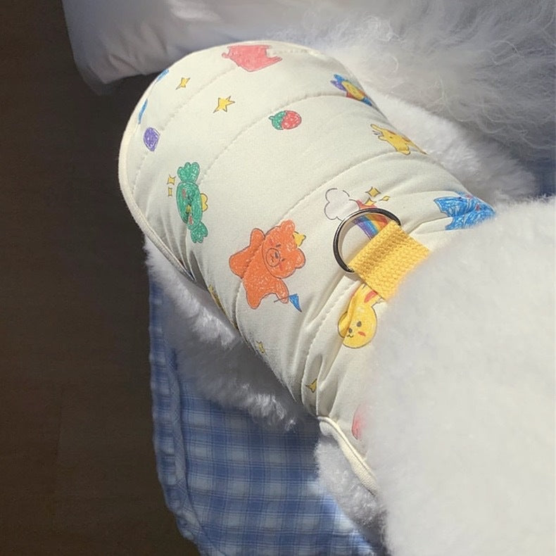 KFX-2451517 Thick Cotton Winter Coat for Small Pets - Casual Polyester Dog Jacket