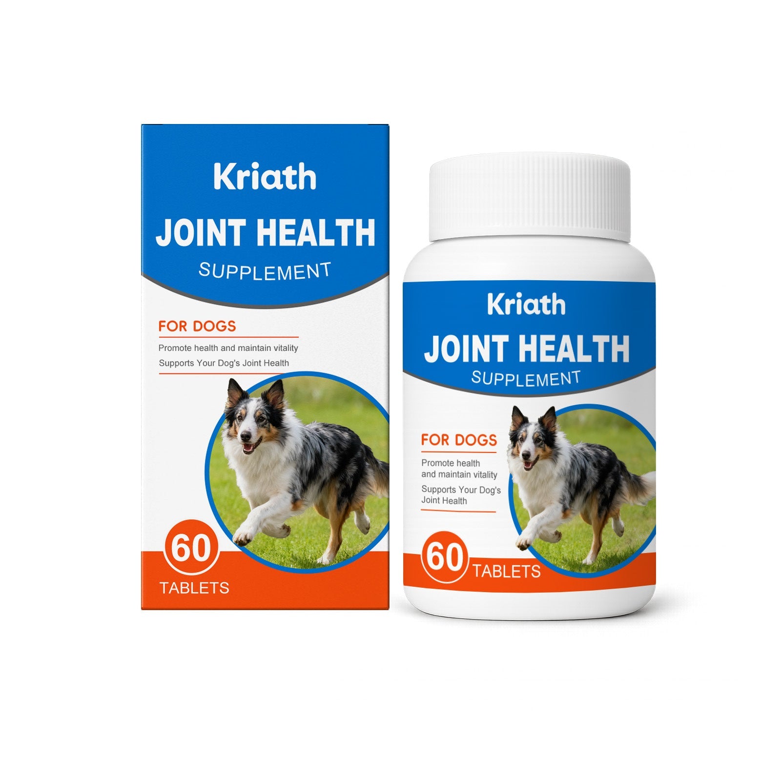 KFX-2452925 Advanced Joint Health Supplement for Dogs with Glucosamine, Chondroitin, and MSM - 60 Tablets