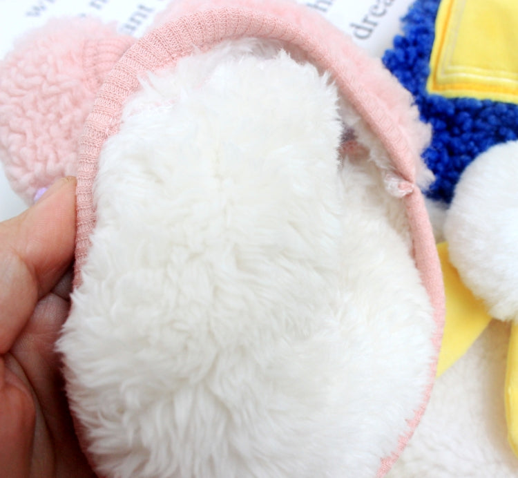 KFX-2453437 Contrasting Color Double Layer Fleece Pet Vest for Dogs - Pink White & Blue White