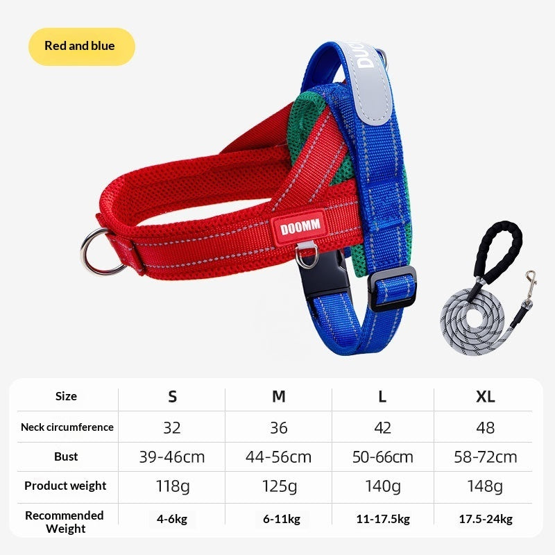 KFX-2456637 Fashionable Non-Constricting Spliced Pet Leash with Reflective Options in Yellow and Red