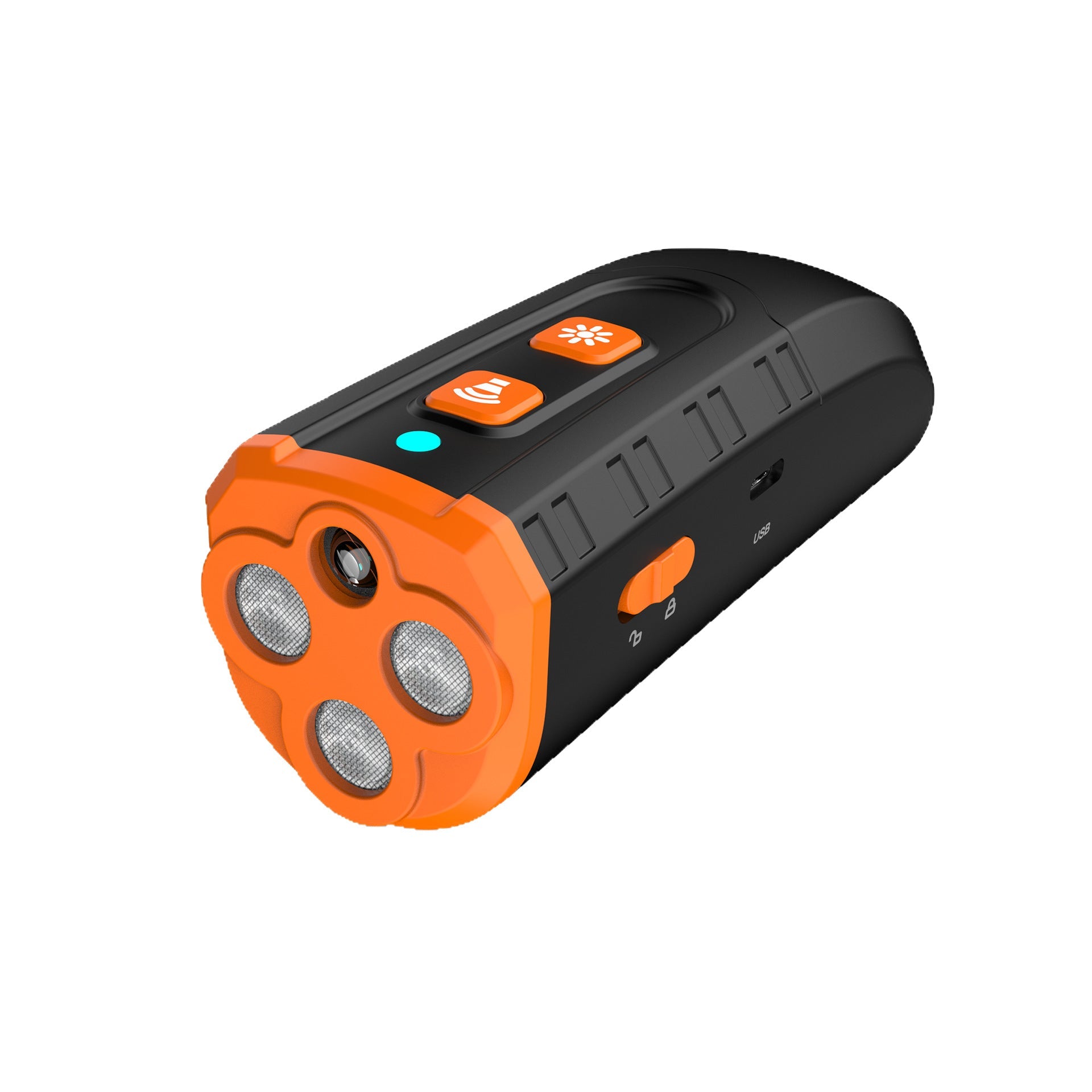 KFX-2457661 Handheld Ultrasonic Dog Trainer - V6 Orange, High-Power Bark Control Device