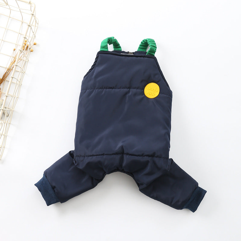 KFX-2459197 Teddy Dog Cotton Strap Pants in Bean Green, Grey, and Blue for All Sizes