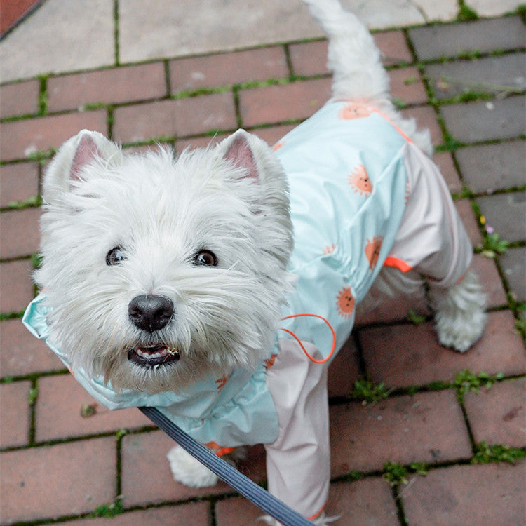 KFX-2460221 Waterproof Reflective Pet Raincoat for Dogs – Windproof with Full Package in Pink and Blue