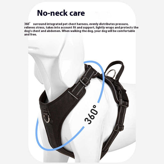 KFX-2461885 Pet Safety Vest with Adjustable Breast Strap and Hand Holding Rope - Available in Purple and Black