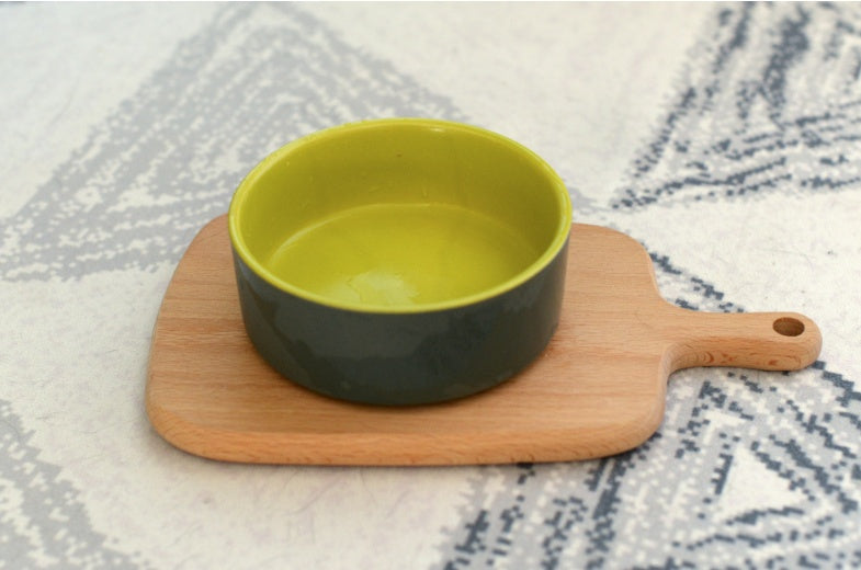 KFX-2468541 Ceramic Cat Food Bowl - Single Bowl Design in Various Colors and Sizes