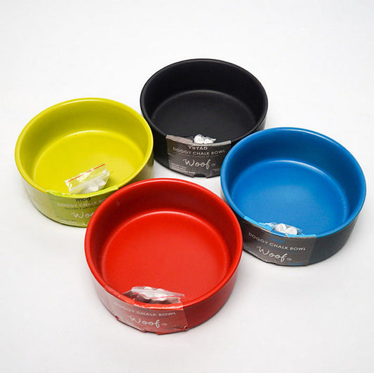 KFX-2468541 Ceramic Cat Food Bowl - Single Bowl Design in Various Colors and Sizes