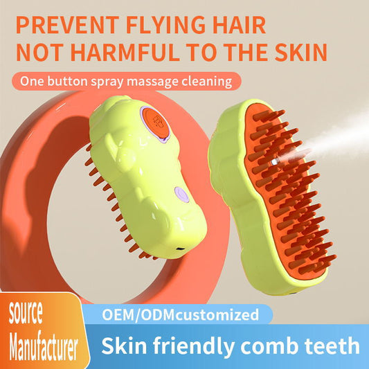 KFX-2469949 Pet Hair Removal Electric Spray Comb for Dogs and Cats - Anti-Flying Hair Grooming Tool