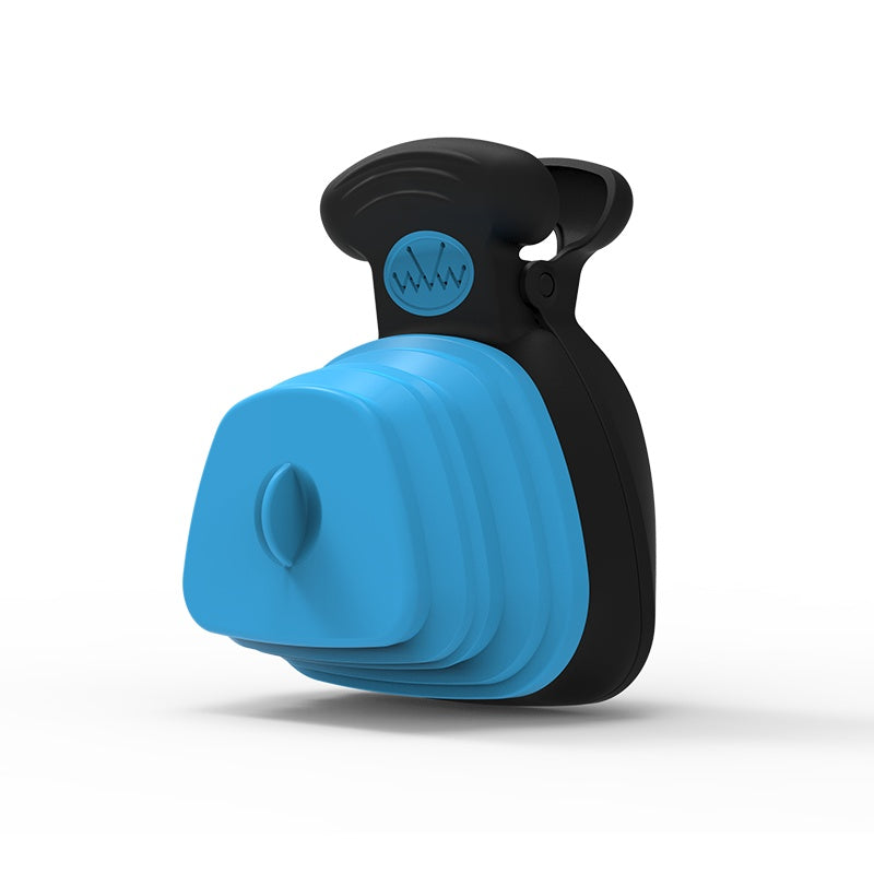 KFX-2470589 Foldable Silicone Poop Bag Dispenser with Travel Spoon for Outdoor Use