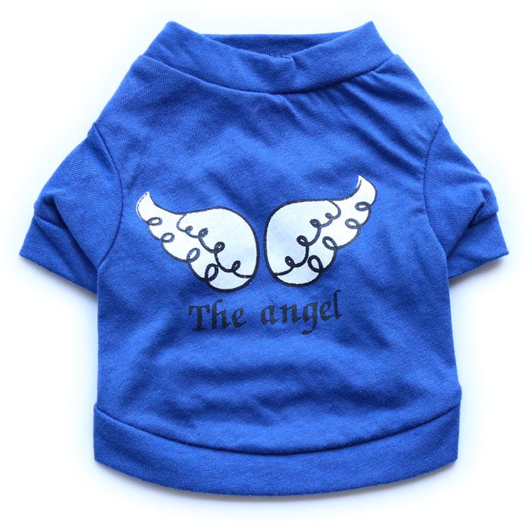 KFX-2472509 Light Green Cotton Jersey T-shirt with Wing Print for Small Dogs