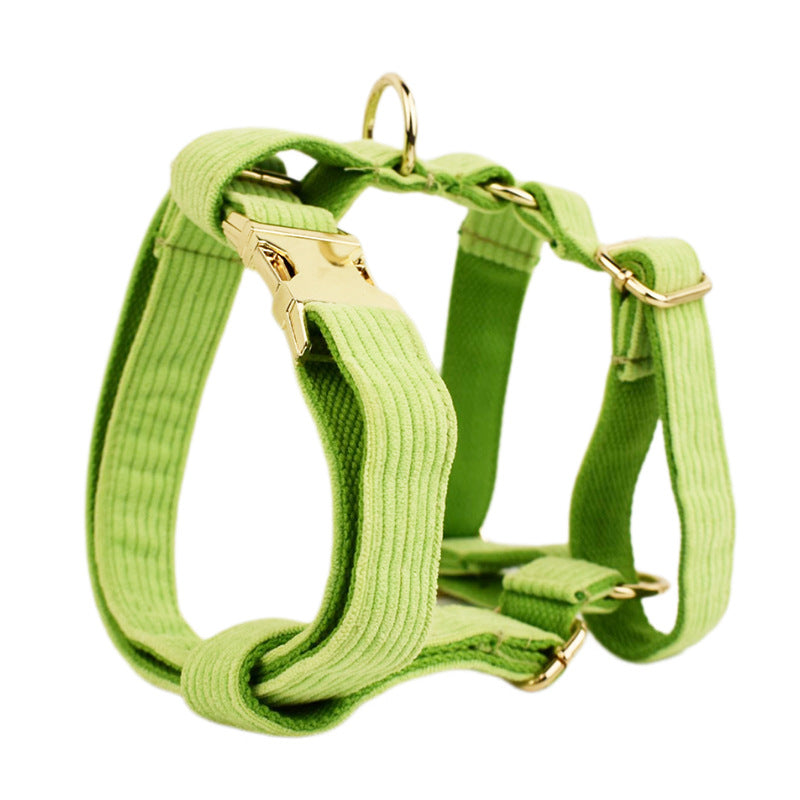 KFX-2475581 Velvet Fabric Dog Collar with Adjustable Sizes, Leash, Bow, Flower, Vest, and Poop Bag