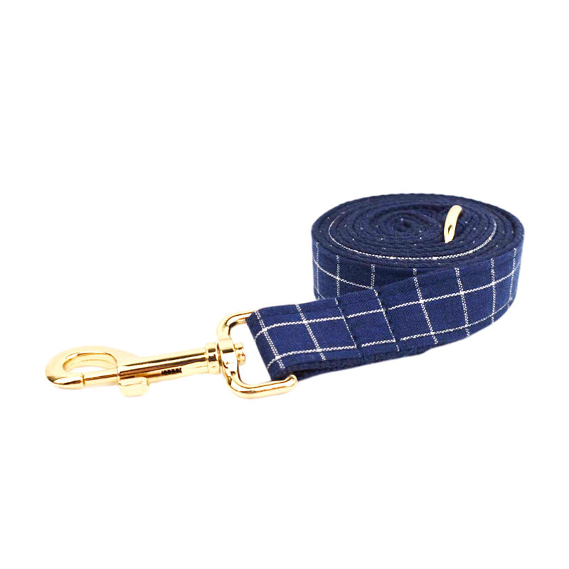 KFX-2475581 Velvet Fabric Dog Collar with Adjustable Sizes, Leash, Bow, Flower, Vest, and Poop Bag