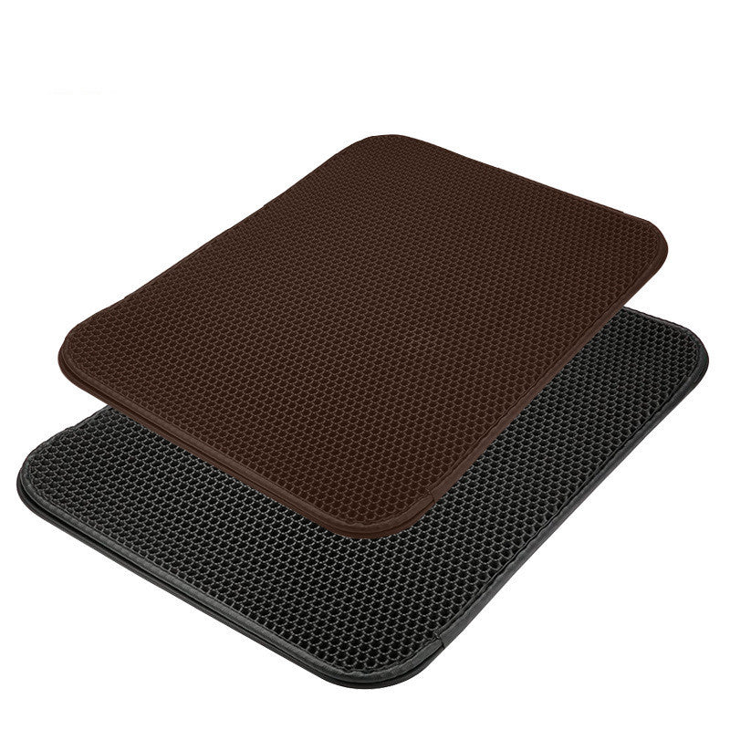 KFX-2475965 Double Layer EVA Splash-proof Cat Litter Filter Pad - 55x70cm, Ideal for Pet Beds and Cages