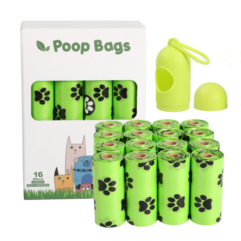 KFX-2476349 Eco-Friendly Dog Poop Bags - Continuous Roll, 23x33cm, 15 Bags per Roll, EPI & HDPE Material
