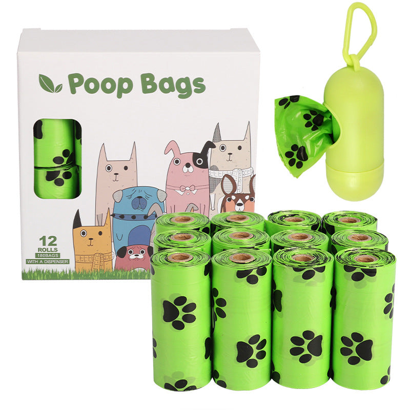 KFX-2476349 Eco-Friendly Dog Poop Bags - Continuous Roll, 23x33cm, 15 Bags per Roll, EPI & HDPE Material