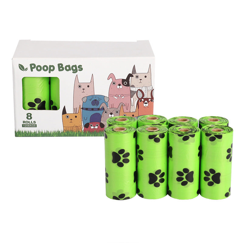 KFX-2476349 Eco-Friendly Dog Poop Bags - Continuous Roll, 23x33cm, 15 Bags per Roll, EPI & HDPE Material