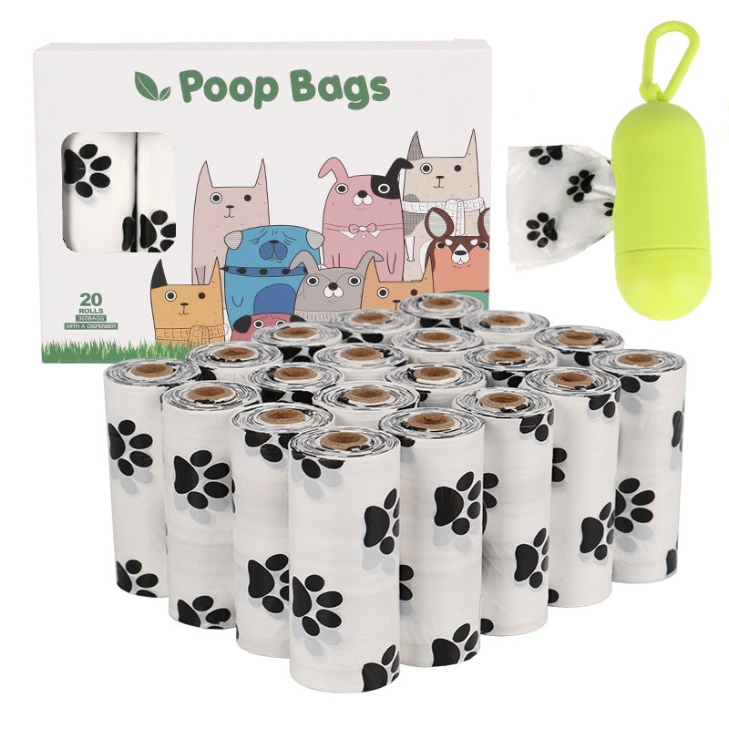 KFX-2476349 Eco-Friendly Dog Poop Bags - Continuous Roll, 23x33cm, 15 Bags per Roll, EPI & HDPE Material