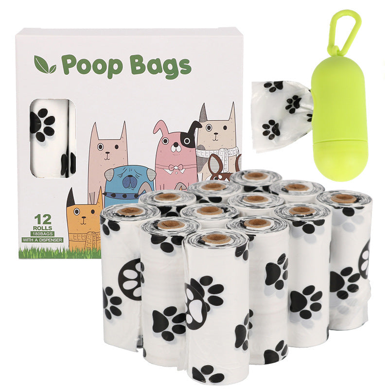 KFX-2476349 Eco-Friendly Dog Poop Bags - Continuous Roll, 23x33cm, 15 Bags per Roll, EPI & HDPE Material