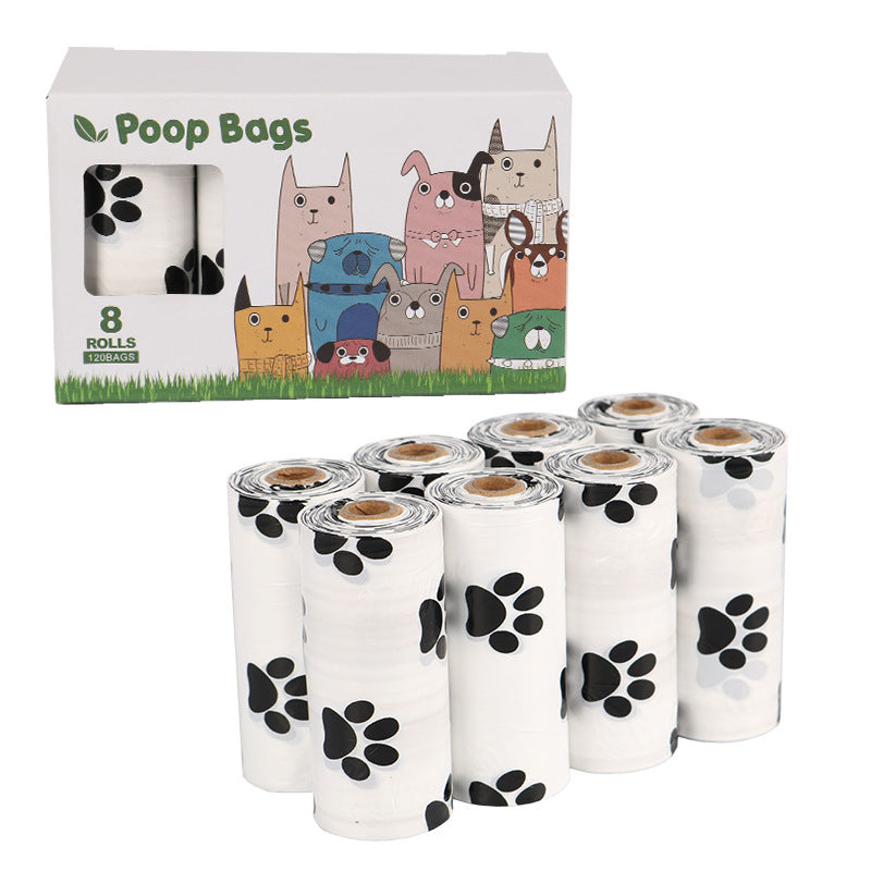 KFX-2476349 Eco-Friendly Dog Poop Bags - Continuous Roll, 23x33cm, 15 Bags per Roll, EPI & HDPE Material