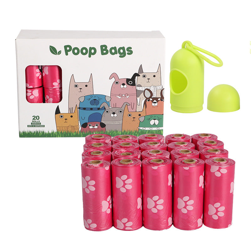 KFX-2476349 Eco-Friendly Dog Poop Bags - Continuous Roll, 23x33cm, 15 Bags per Roll, EPI & HDPE Material