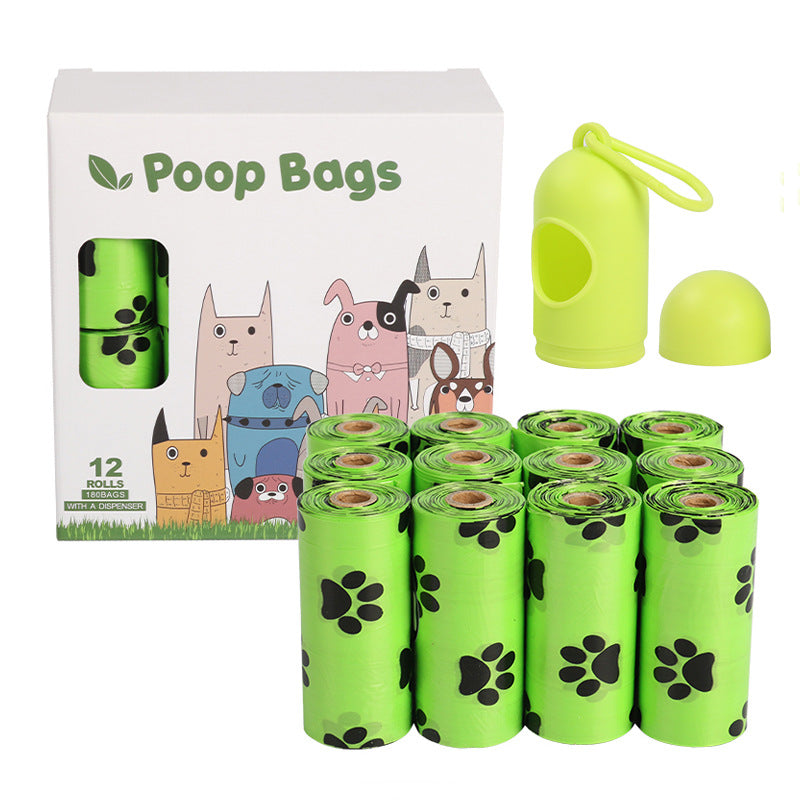 KFX-2476349 Eco-Friendly Dog Poop Bags - Continuous Roll, 23x33cm, 15 Bags per Roll, EPI & HDPE Material