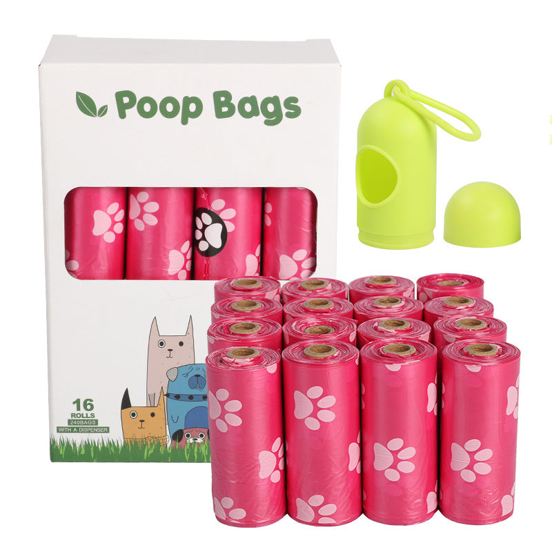 KFX-2476349 Eco-Friendly Dog Poop Bags - Continuous Roll, 23x33cm, 15 Bags per Roll, EPI & HDPE Material