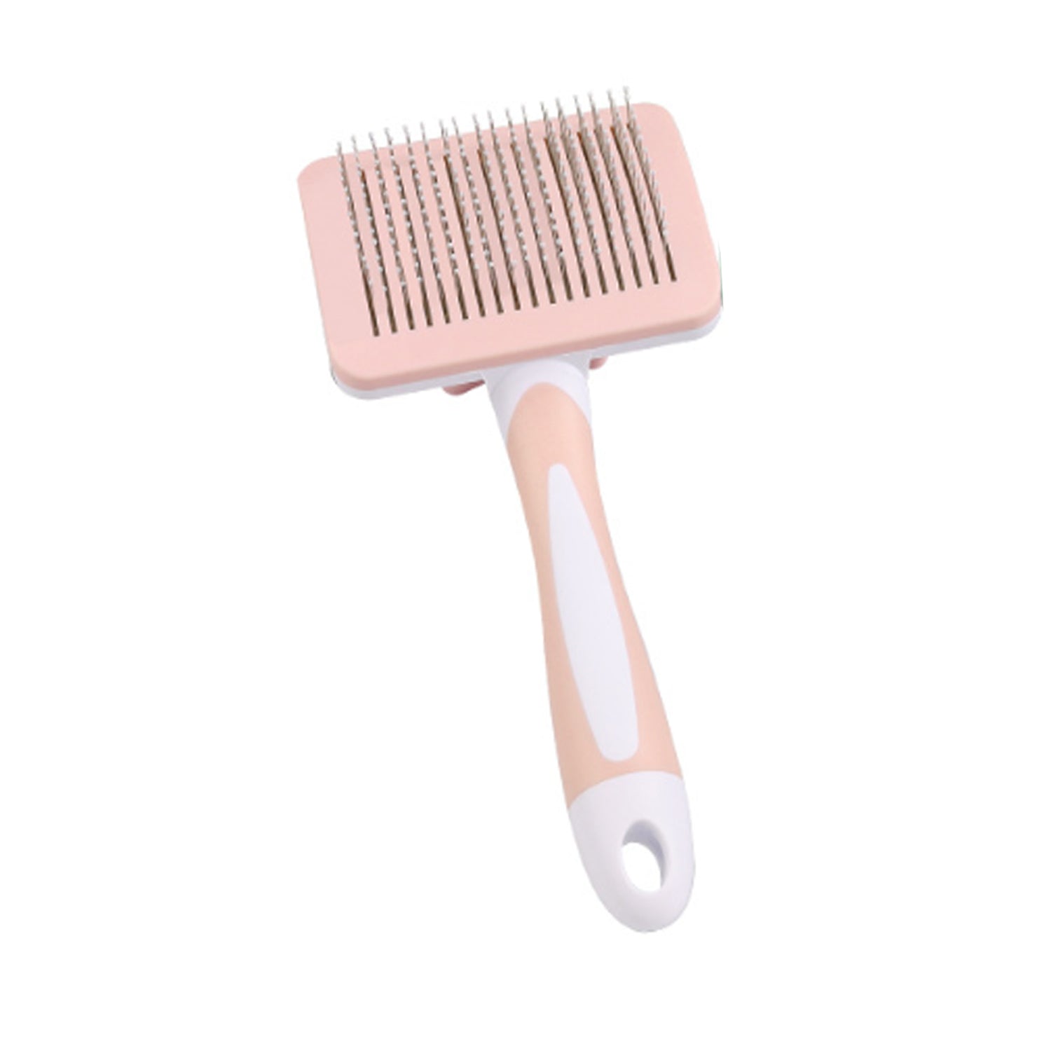 KFX-2477373 Self-Cleaning Slicker Brush for Dogs and Cats - Efficient Pet Hair Removal for All Coat Types