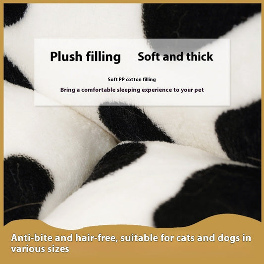 KFX-2478141 Cow Print Medium to Large Dog Pet Bed – Comfortable Cloth Design for Your Furry Friend