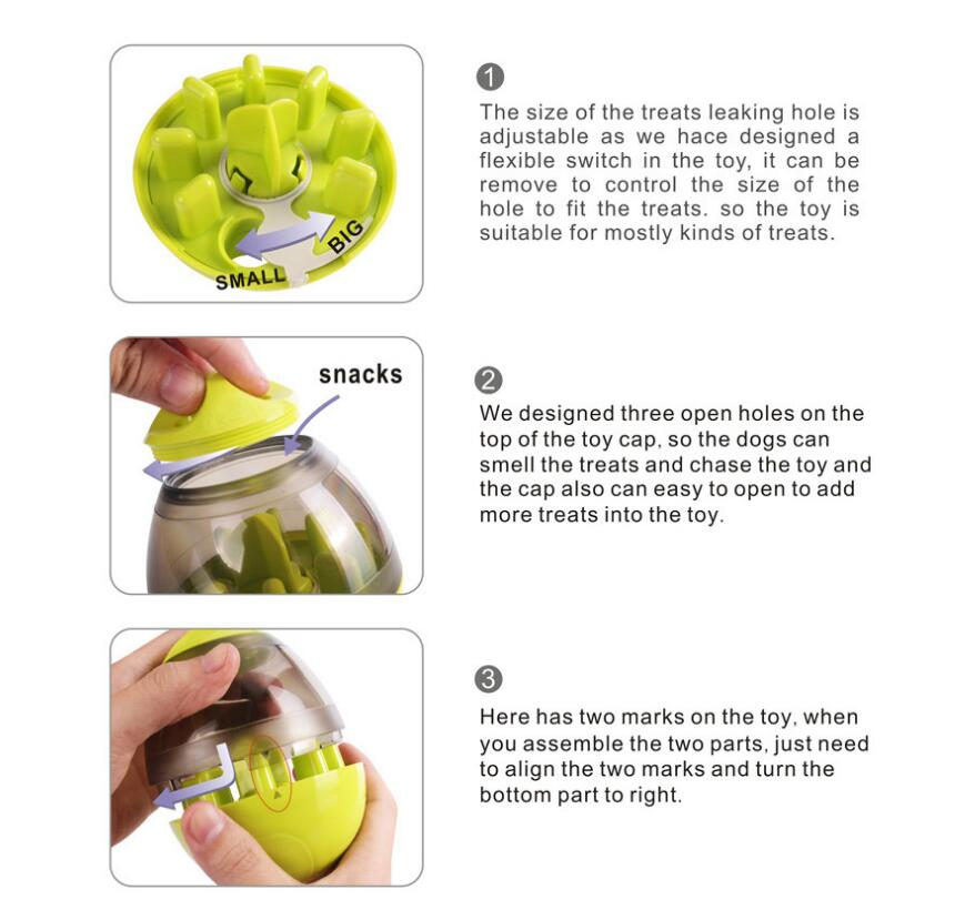 KFX-2483645 Food Dispensing Device for Dogs - Interactive Feeding Toy Made of PP, 100mm Size, 270g Weight