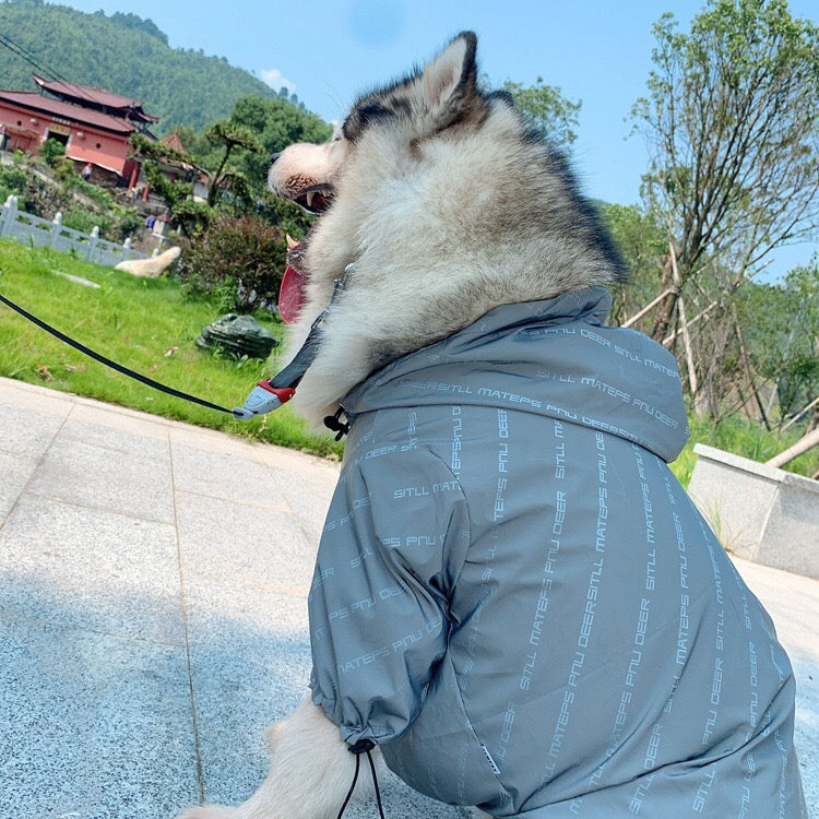 KFX-2484029 Windproof Raincoat for Pets - Reflective Casual Polyester Jacket