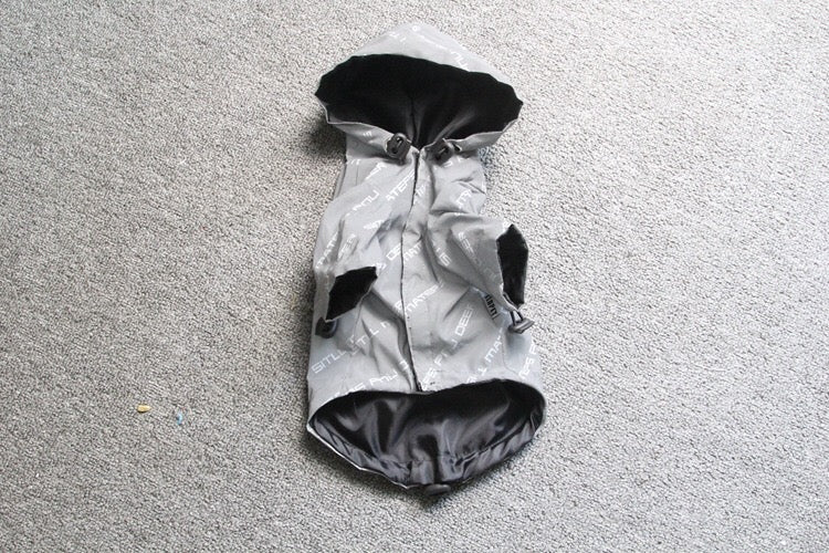 KFX-2484029 Windproof Raincoat for Pets - Reflective Casual Polyester Jacket