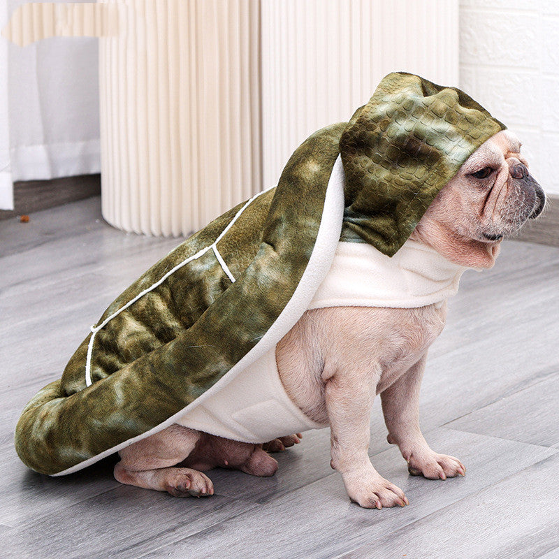 KFX-2487997 Multifunctional Pet Nest for Winter – Warm Polyester Clothing in Green & Brown, Sizes S to 3XL