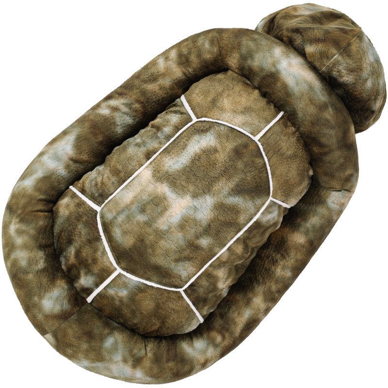 KFX-2487997 Multifunctional Pet Nest for Winter – Warm Polyester Clothing in Green & Brown, Sizes S to 3XL
