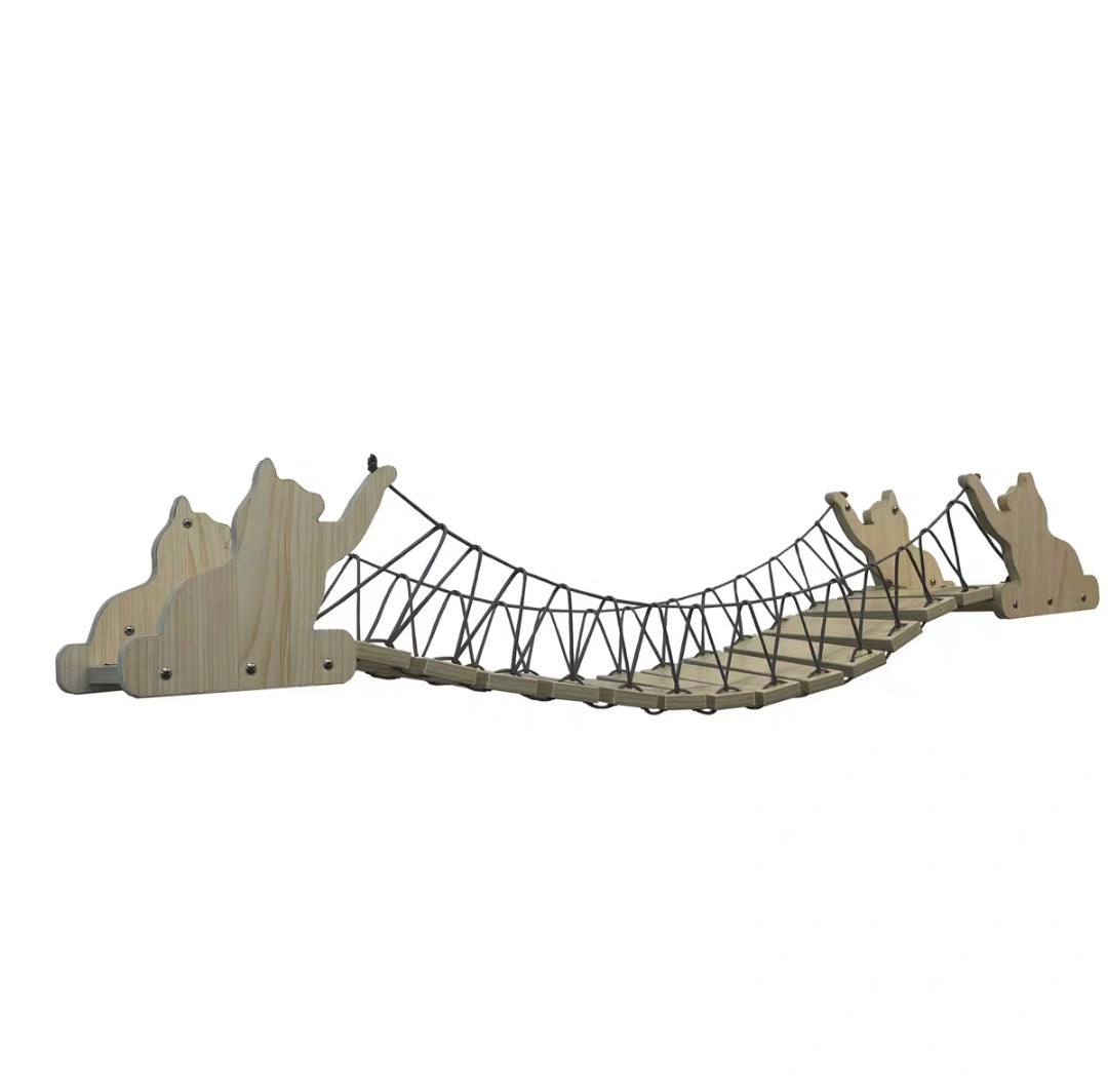 KFX-2488893 Wall-Mounted Solid Wood Cat Jumping Platform for Active Play