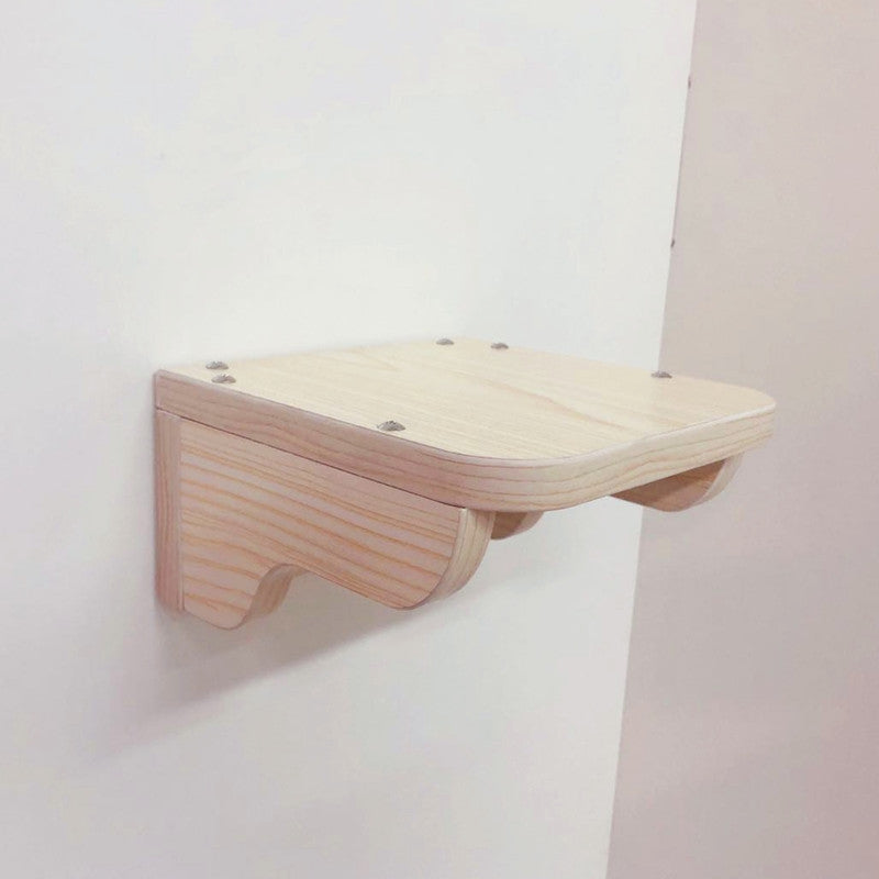 KFX-2488893 Wall-Mounted Solid Wood Cat Jumping Platform for Active Play