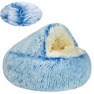 KFX-2489661 Cozy Crystal Velvet Half-Pack Cat Nest with Plush Interior and Oxford Base