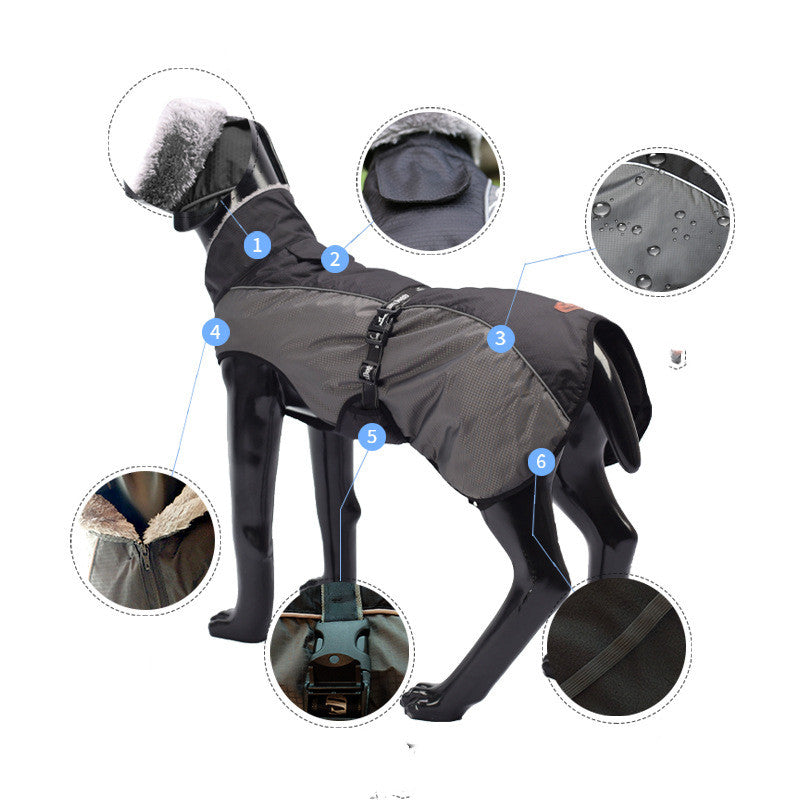 KFX-2489789 Waterproof Dog Raincoat in Black, Casual Style, Sizes S to XXXL