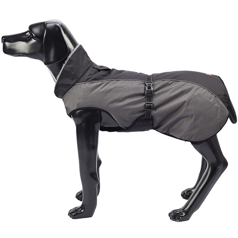 KFX-2489789 Waterproof Dog Raincoat in Black, Casual Style, Sizes S to XXXL