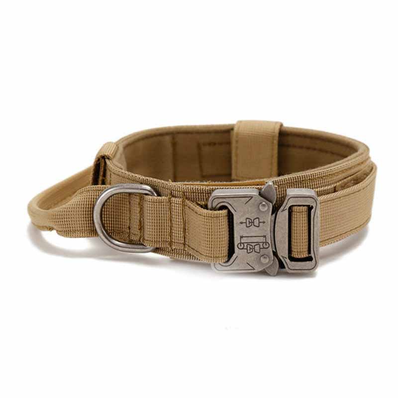 KFX-2493373 Solid Color Outdoor Pet Collar for Medium and Large Dogs with Adjustable Fit and Durable Materials