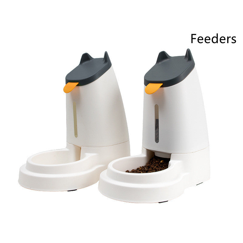 KFX-2497341 Automatic Large Capacity Pet Feeder and Water Dispenser in Grey, Blue, and Green