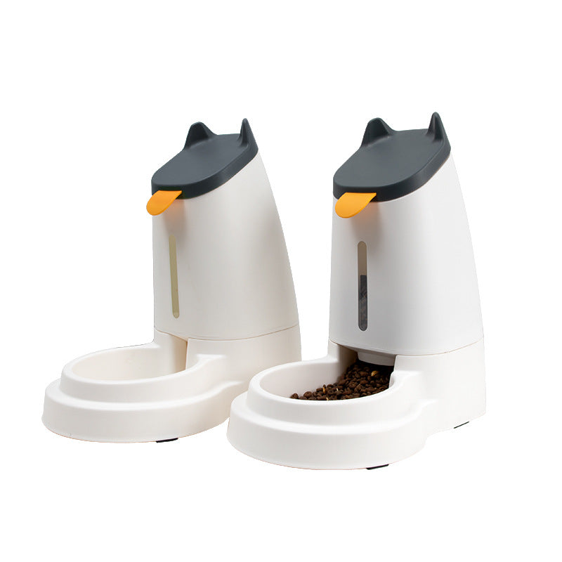 KFX-2497341 Automatic Large Capacity Pet Feeder and Water Dispenser in Grey, Blue, and Green