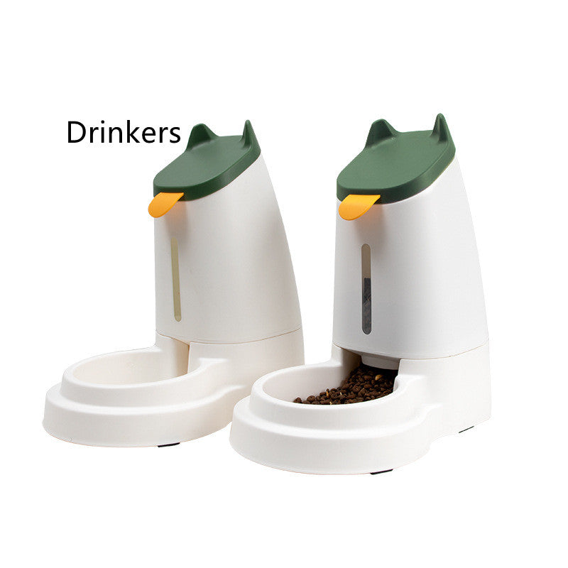 KFX-2497341 Automatic Large Capacity Pet Feeder and Water Dispenser in Grey, Blue, and Green