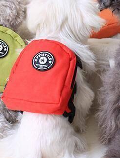 KFX-2497597 Small Dog and Cat Self-Backpack with Breathable Mesh and Adjustable Traction Rope
