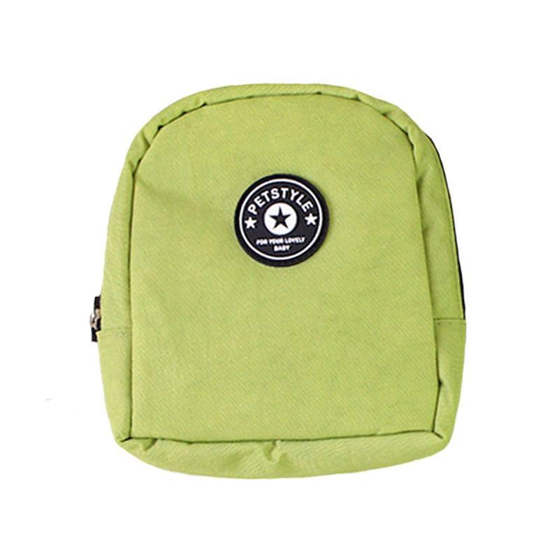 KFX-2497597 Small Dog and Cat Self-Backpack with Breathable Mesh and Adjustable Traction Rope