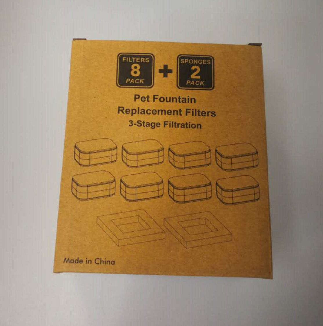 KFX-2498621 Ceramic Pet Water Dispenser Activated Carbon Filter Replacement Set