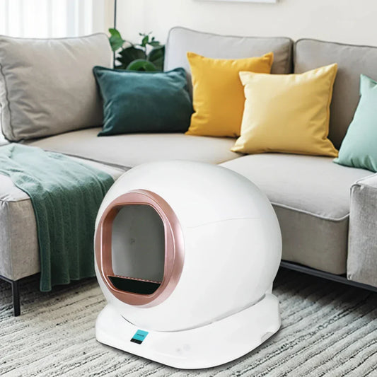 KFX-249875 Smart Extra Large Cat Litter Box with Self-Cleaning Function and Health Monitoring App